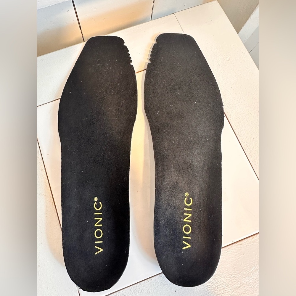 Vionic Klara Ballet Flats Women’s 8.5 Houndstooth Bow Cap Toe Like New Black - Picture 10 of 11